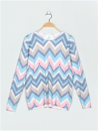 Jersey soft zig-zag