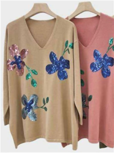 Jersey lentejuelas talla grande