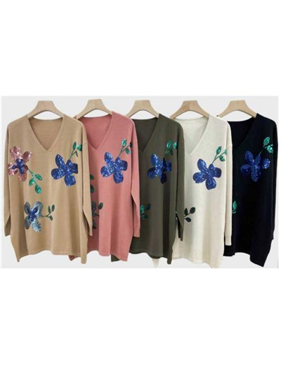 Jersey lentejuelas talla grande 2