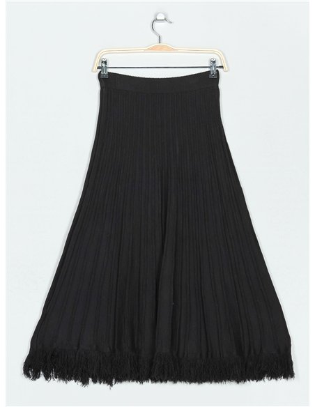 Falda punto midi desflecados