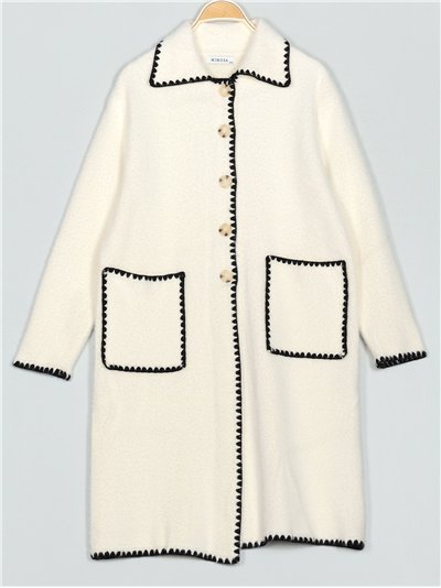 Cárdigan largo contraste pelo