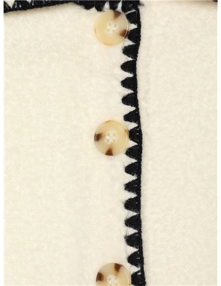 Cárdigan largo contraste pelo