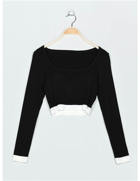 Conjunto Jersey contraste + Pantalón