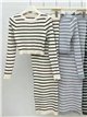 Conjunto Jersey rayas + Falda larga