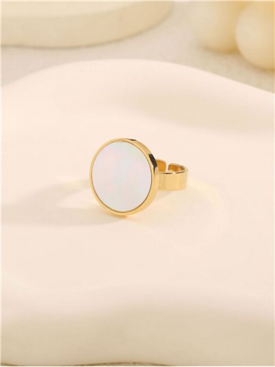 Anillo circular efecto piedra