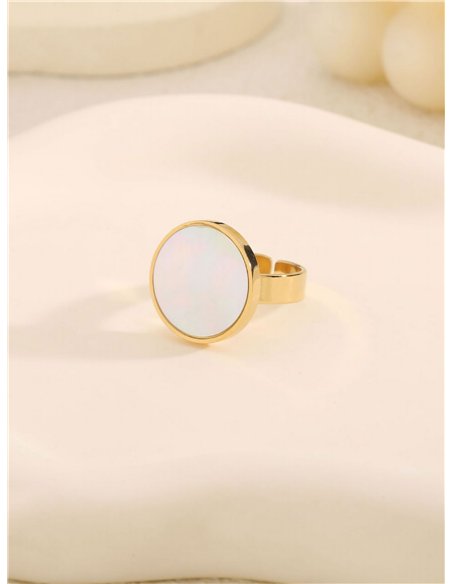 Anillo circular efecto piedra