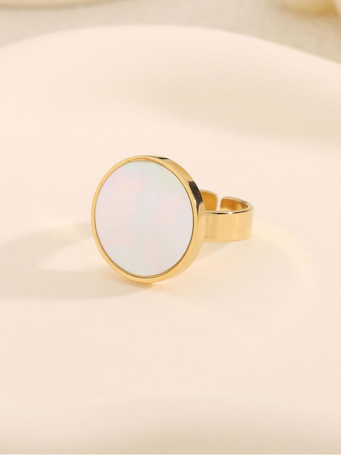 Anillo circular efecto piedra