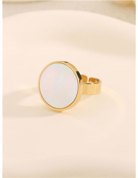Anillo circular efecto piedra