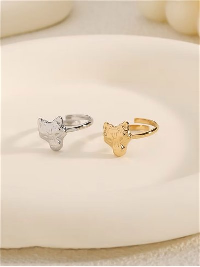 Anillo cabeza de tigre - Acero inoxidable