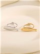 Anillo pez en relieve - Acero inoxidable