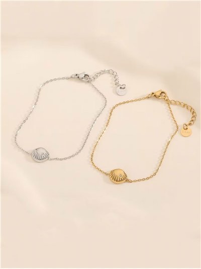 Pulsera concha marina - Acero inoxidable