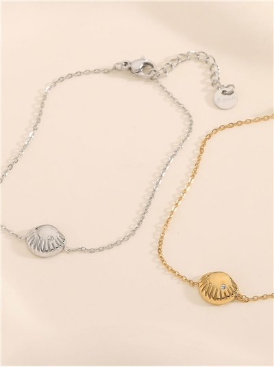 Pulsera concha marina - Acero inoxidable 2