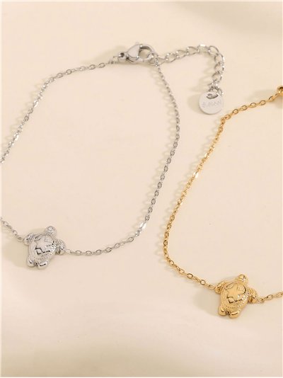 Pulsera tortuga marina - Acero inoxidable 2