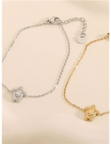 Pulsera tortuga marina - Acero inoxidable