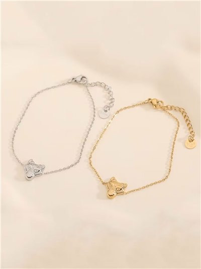 Pulsera cabeza de tigre - Acero inoxidable