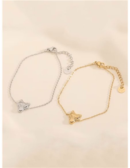 Pulsera cabeza de tigre - Acero inoxidable