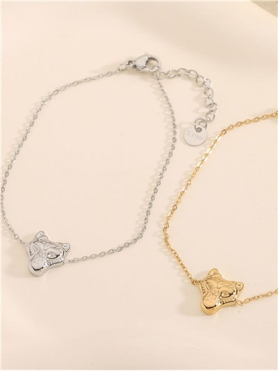 Pulsera cabeza de tigre - Acero inoxidable 2