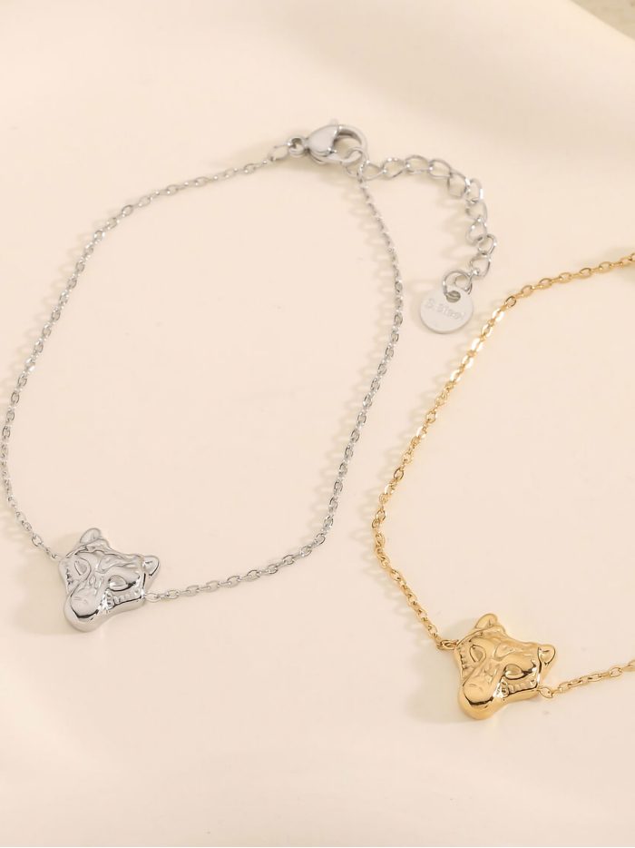 Pulsera cabeza de tigre - Acero inoxidable