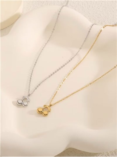 Collar colgante cerezas - Acero inoxidable