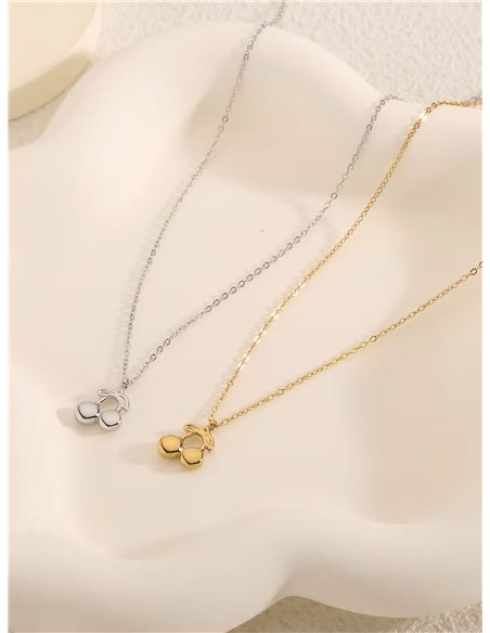 Collar colgante cerezas - Acero inoxidable