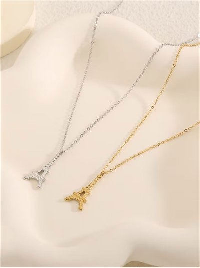 Collar colgante torre - Acero inoxidable