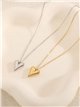 Collar colgante corazón - Acero inoxidable