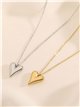 Collar colgante corazón - Acero inoxidable