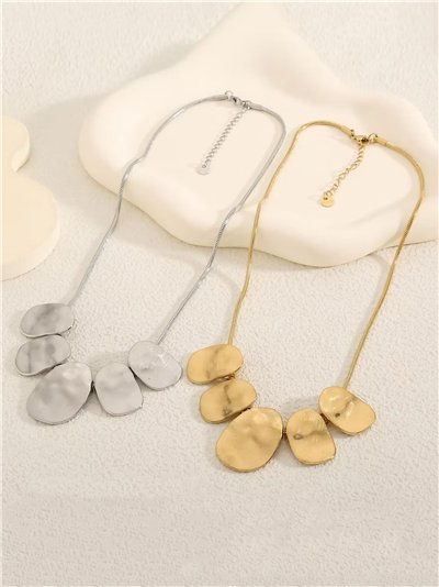 Collar placas martilladas - Acero inoxidable