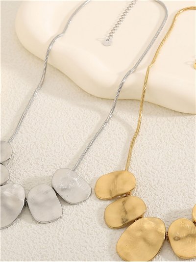 Collar placas martilladas - Acero inoxidable 2