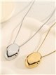 Collar colgante ovalado - Acero inoxidable