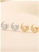 Pendientes luna y estrella - Acero inoxidable
