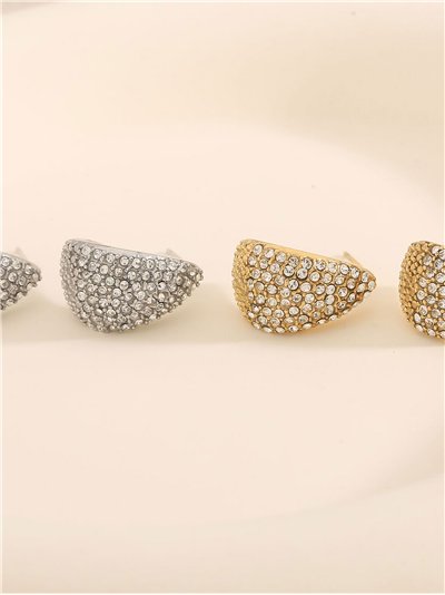 Pendientes con circonitas - Acero inoxidable 2