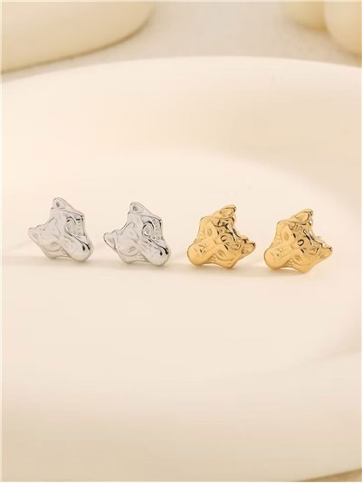 Pendientes cabeza de tigre - Acero inoxidable