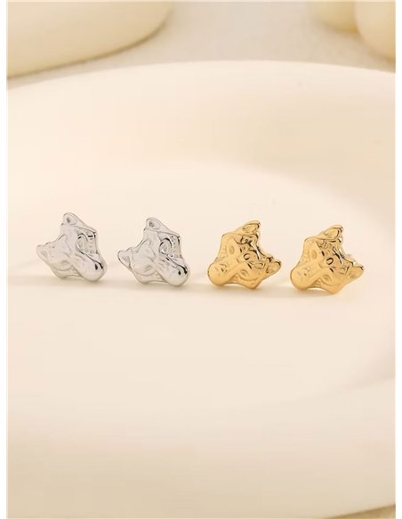 Pendientes cabeza de tigre - Acero inoxidable