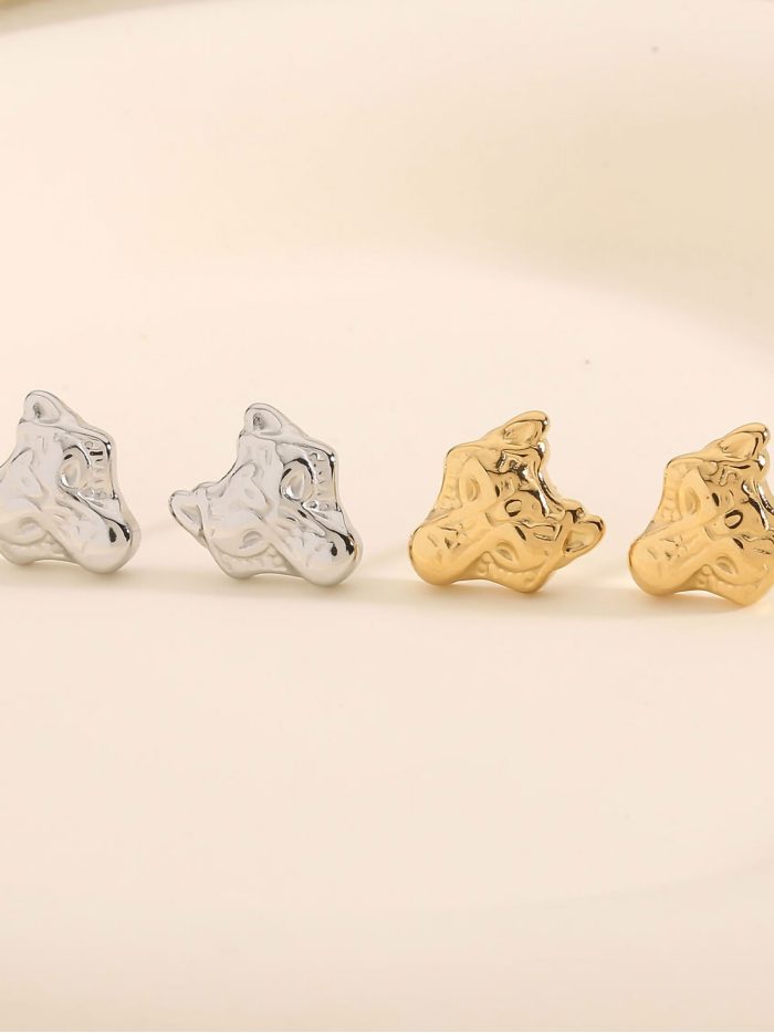 Orecchini testa di tigre - Acciaio inossidabile