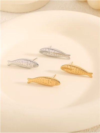 Pendientes pez - Acero inoxidable