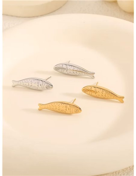 Pendientes pez - Acero inoxidable