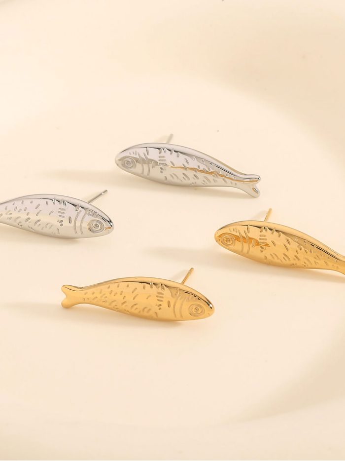 Pendientes pez - Acero inoxidable