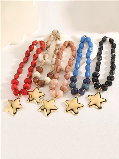 Collar de cuentas con estrella