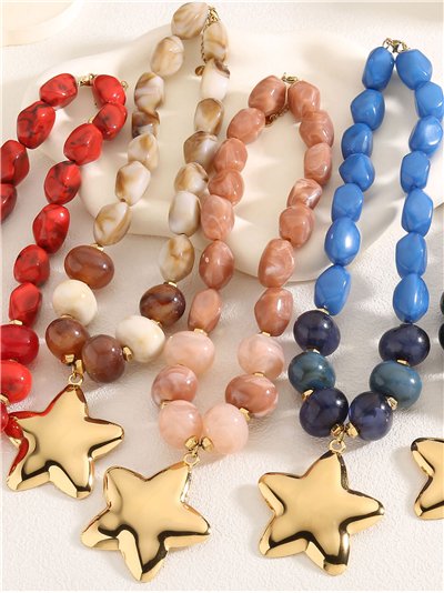Collar de cuentas con estrella 2