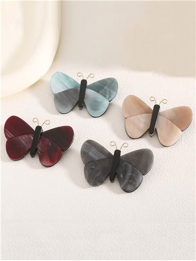 Broche mariposa acrílico