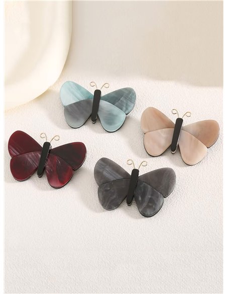 Broche mariposa acrílico