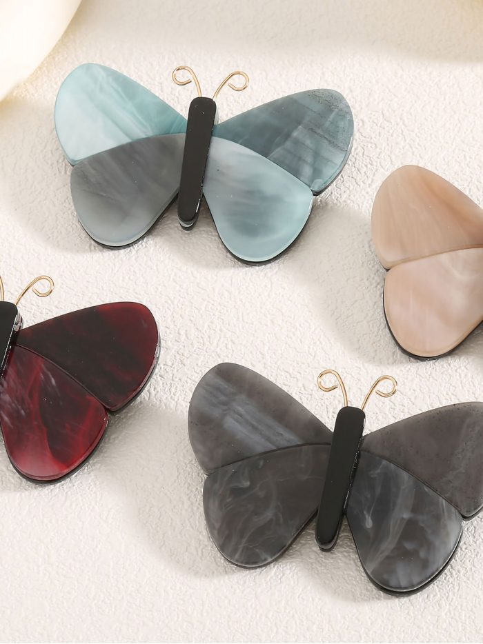 Broche mariposa acrílico