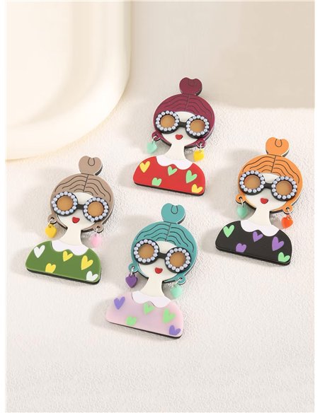 Broche muñeca acrílico