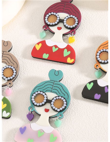 Broche muñeca acrílico