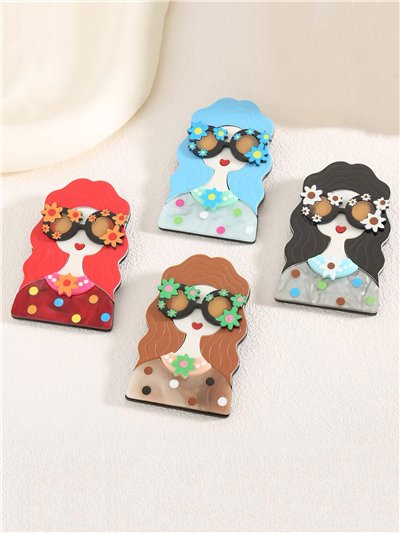 Broche muñeca acrílico