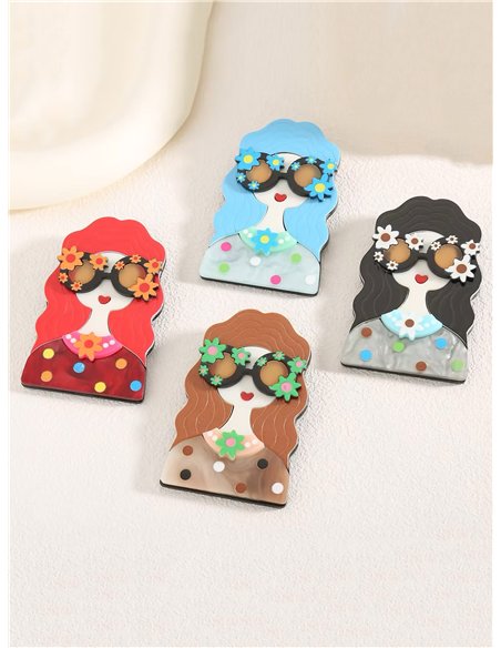 Broche muñeca acrílico