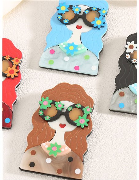 Broche muñeca acrílico