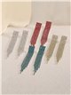 Pendientes flecos strass multihileras - Acero inoxidable