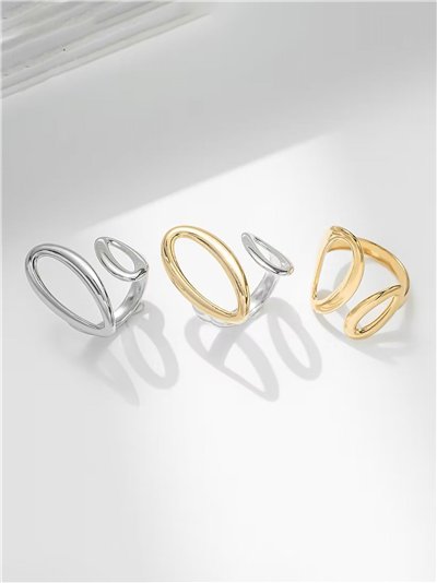 Anillo geométrico abierto - Acero inoxidable